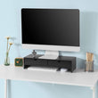 VIKUS Black Monitor Stand Desk Organizer with 2 Drawers