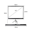 120 Inch Projector Screen Tripod Stand Home Outdoor Screens Cinema Portable HD3D