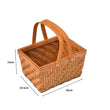 Picnic Basket Wicker Baskets Outdoor Deluxe Gift Storage Person Storage Carry