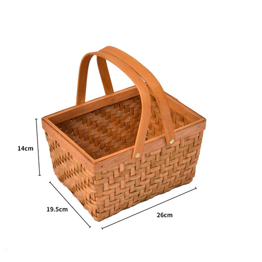 Picnic Basket Wicker Baskets Outdoor Deluxe Gift Storage Person Storage Carry