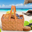 Picnic Basket Wicker Baskets Outdoor Deluxe Gift Storage Person Storage Carry