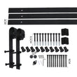 3.66M Antique Classic Style Double Sliding Barn Door Hardware Track Roller Kit