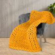 Dreamz Knitted Weighted Blanket Chunky Bulky Knit Throw Blanket 3KG Yellow