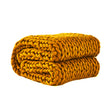 Dreamz Knitted Weighted Blanket Chunky Bulky Knit Throw Blanket 3KG Yellow