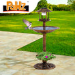 Ornamental Solar Light Garden Ornaments Bird Bath Feeder Feeding Food Station