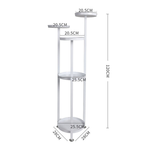 Levede Plant Stand Outdoor Indoor Flower Pots Rack Garden Shelf White 120CM