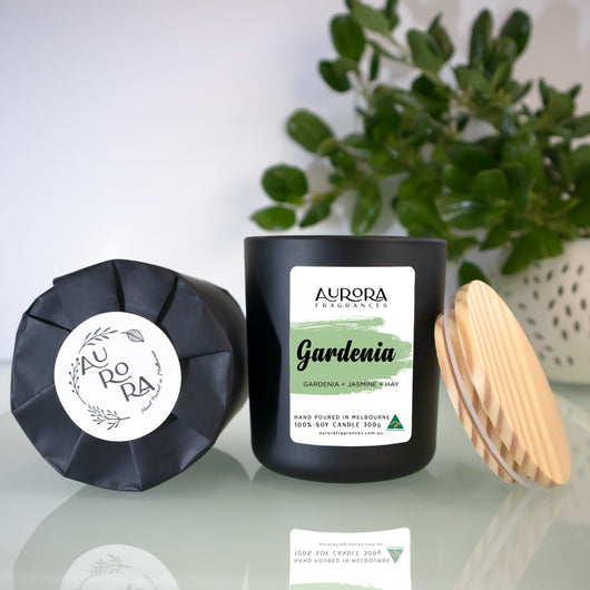 Aurora Gardenia Scented Soy Candle Australian Made 300g 2 Pack