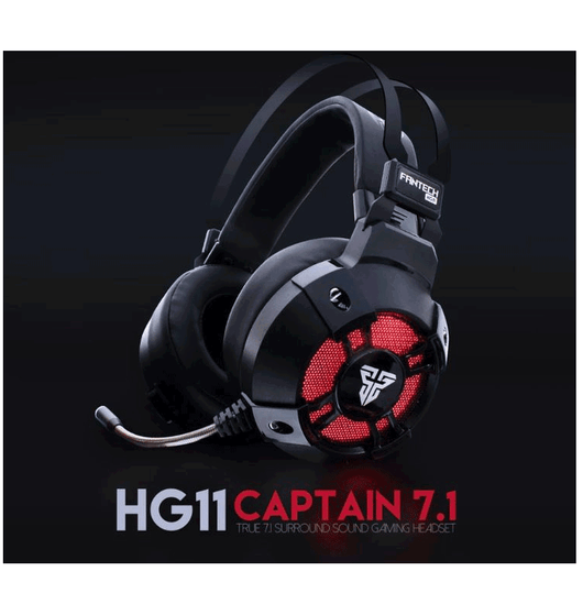 HG11 CAPTAIN 7.1 Surround Sound USB Gaming Headphone Headset Headband With Adjustbale Bass Noise Isolating