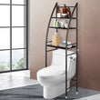 Duxta 3 Over Tiers Toilet Shelf Bathroom Rack Storage Stand Organiser Wash Machine Steel Black