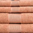 Amelia 500GSM 100% Cotton Towel Set -Single Ply carded 6 Pieces -Dusty Coral