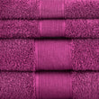 Amelia 500GSM 100% Cotton Towel Set -Single Ply carded 6 Pieces -Dark Purple
